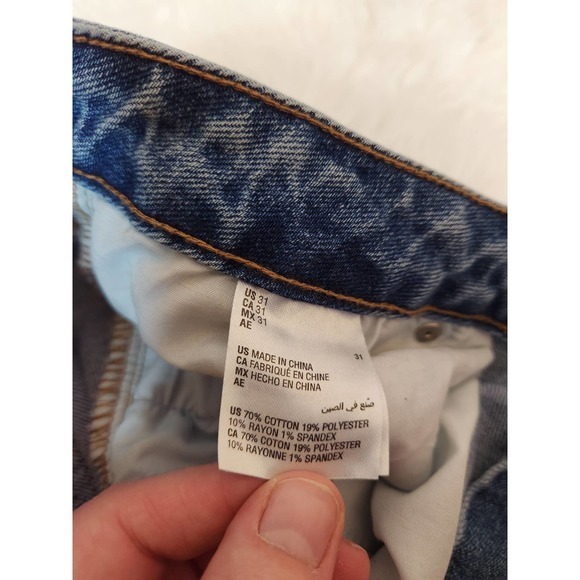 And Now This Women's Blue High Rise Distressed Straight‎ Ankle Jeans Size 31 - Picture 4 of 7